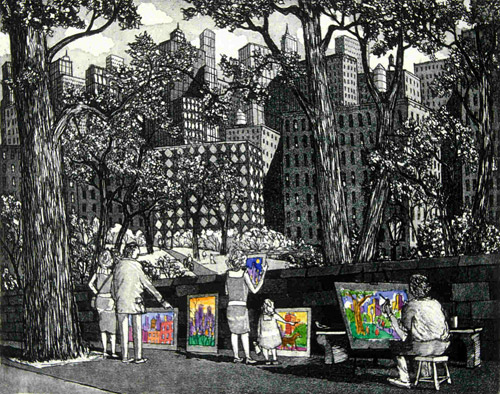 John Dorish etchings NYC