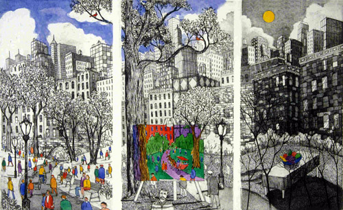 John Dorish etchings NYC