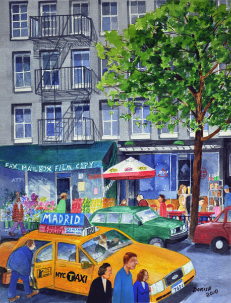 John Dorish watercolor NYC