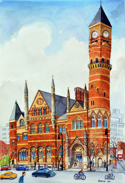 John Dorish watercolor NYC