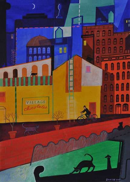 John Dorish watercolor NYC