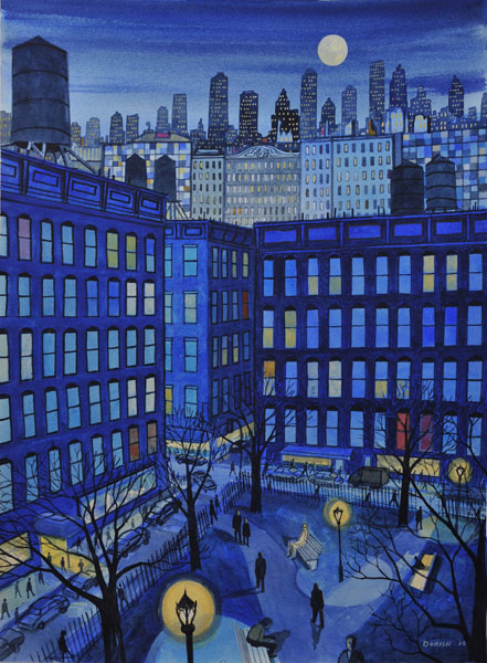 John Dorish watercolor NYC