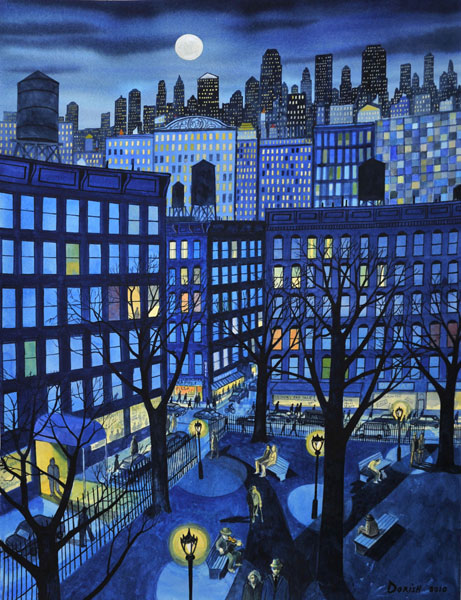 John Dorish watercolor NYC