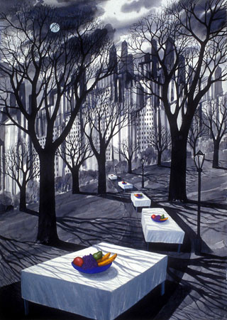 John Dorish watercolor NYC