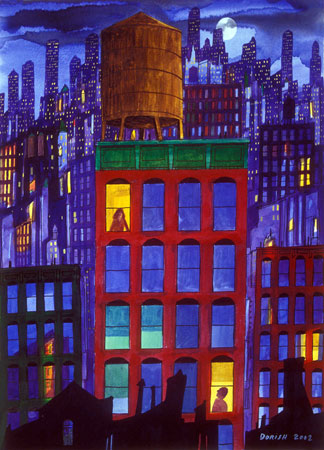 John Dorish watercolor NYC