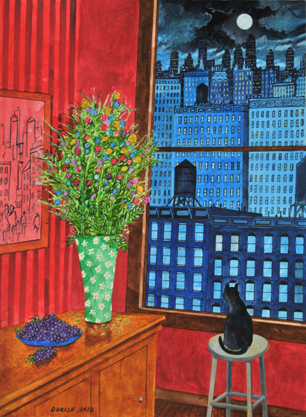 John Dorish watercolor NYC
