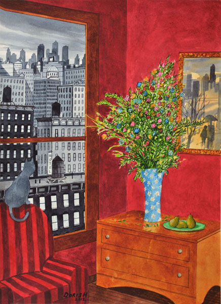 John Dorish watercolor NYC