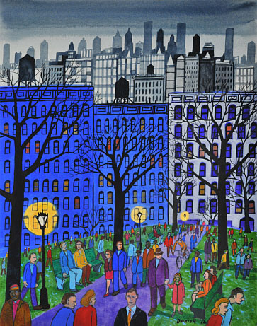 John Dorish watercolor NYC
