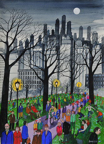 John Dorish watercolor NYC